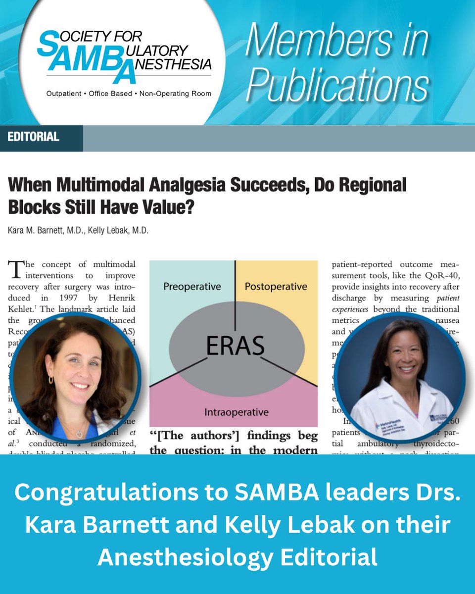 sambahq's tweet photo. Congratulations to SAMBA leaders Drs. Kara Barnett and Kelly Lebak on their Anesthesiology Editorial

View it here: https://t.co/TSkSpM0TPE https://t.co/B9cAopTvZE