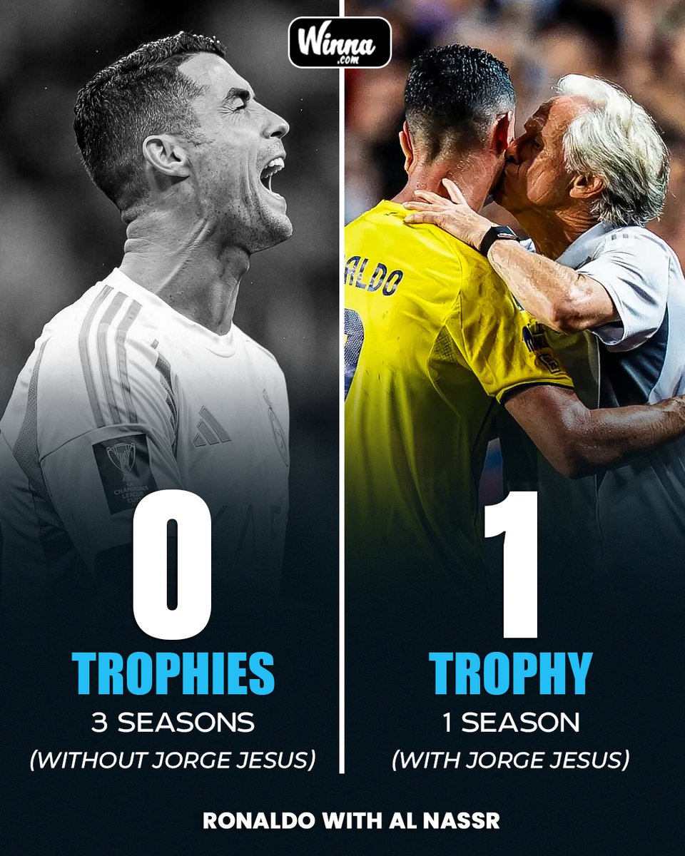WinnaFC's tweet photo. Ronaldo would be an Al Nassr flop without Jorge Jesus.😳 https://t.co/cnnsWbyovx