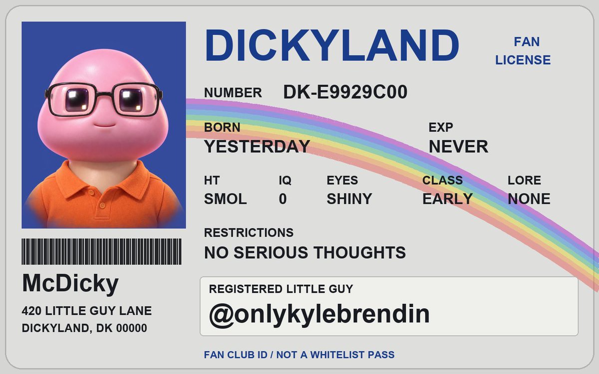 OnlyKyleBrendon's tweet photo. @DickyNFTs 0x0d313B954b00ee7Fa9Df12597D493913Bd851769 https://t.co/H71f18LBEi