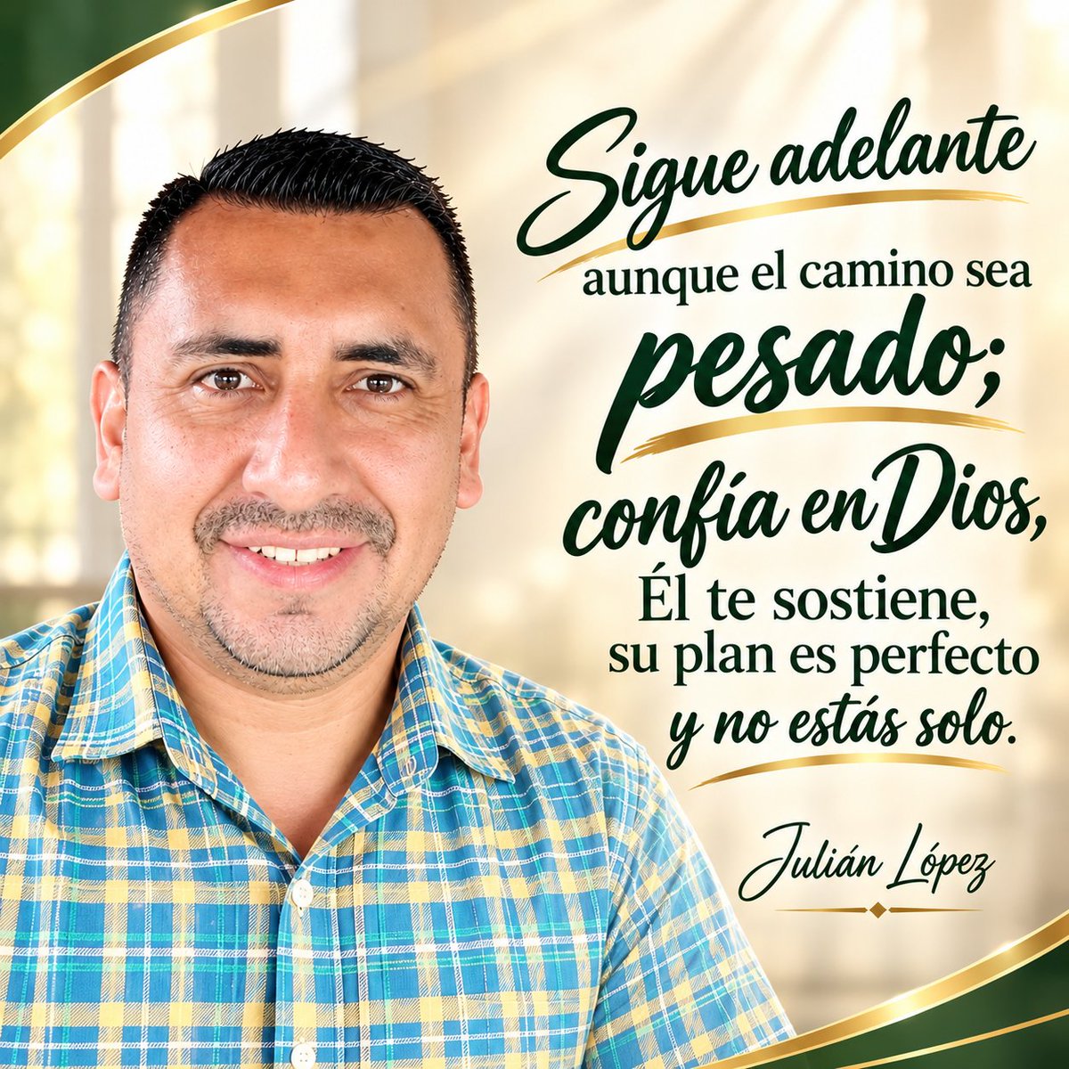 JJLOPEZL17's tweet photo. "Sigue adelante aunque el camino sea pesado; confía en Dios, Él te sostiene, su plan es perfecto y no estás solo. Sigue confiando en Dios, no desmayes." https://t.co/HBtSxXeZyc