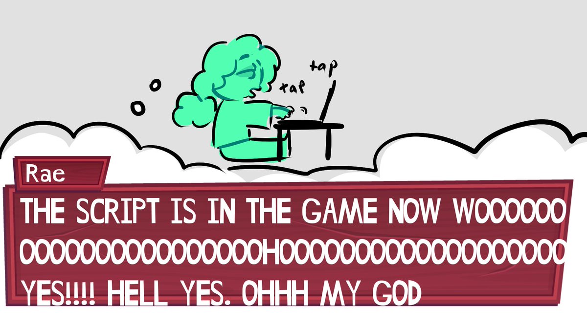 Team_Treats's tweet photo. Happy Spooky Month!!

To usher in October, we have some great news for you: Chapter 1: Day 1's script has been 100% added to the code! The rest of our coding journey will involve adding art assets, audio assets, and gameplay! ONWAAAARDS! https://t.co/MgmJ4uayVg