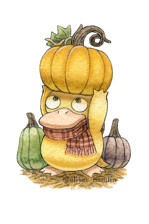 OliverHamlin's tweet photo. Pumpkin Pickin Psyduck https://t.co/KWtlrd5RIV