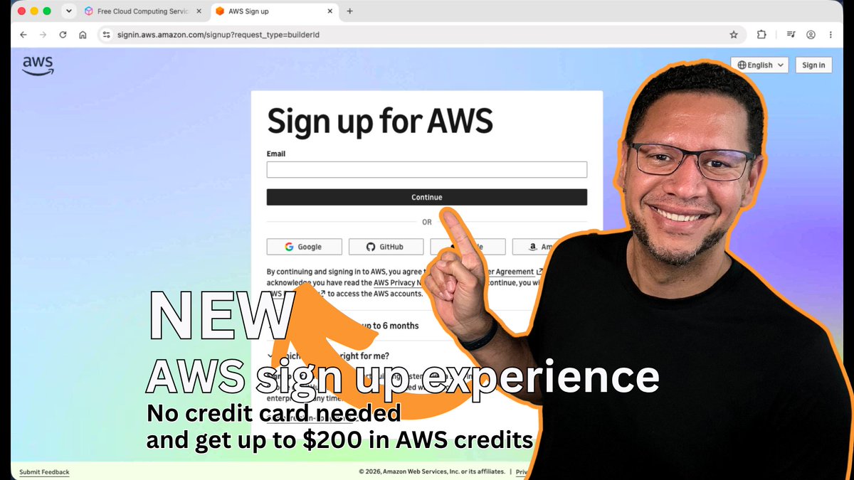 aaronshunter's tweet photo. Check out my latest article: The New AWS Sign-Up Experience: Start Building in Minutes https://t.co/RwTOdRPtNy https://t.co/HswahhjnkU