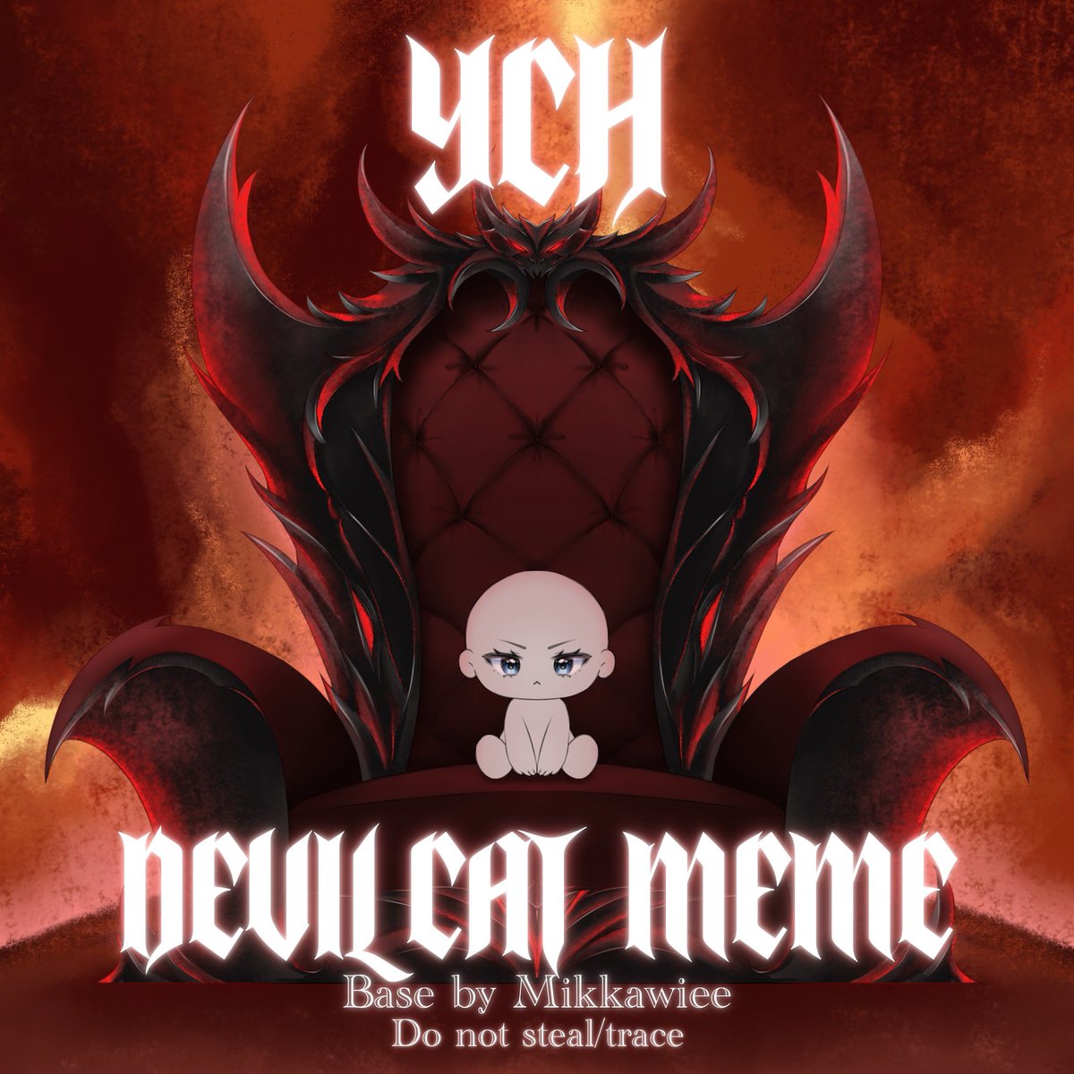 Mikkawiee's tweet photo. ART RAFFLE TIME
‼️YCH HALLOWEEN - DEVIL CAT MEME‼️

Need sample for my YCH Halloween

How to Join
✦ Drop your OC 
✦ Follow + ♡ + ⟳
⏳ Ends in 72 hours! 

Also available on my VGen if you’re interested 💖
#artraffle https://t.co/pFsSsWRLfc