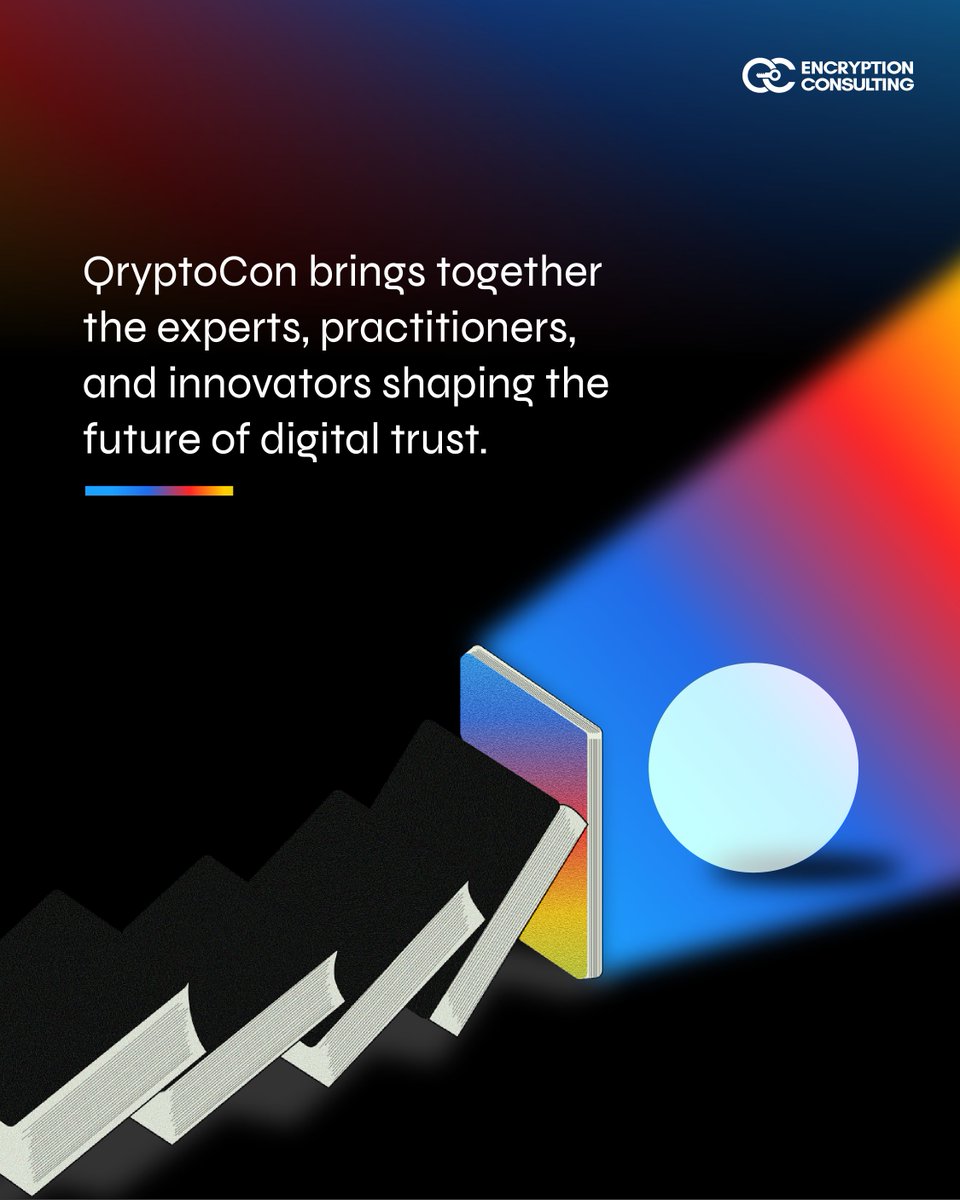 encryptioncons's tweet photo. The next chapter of cybersecurity is being shaped right now. 🌐

Join industry practitioners, cryptographers, and security leaders for two days of technical insights, real-world discussions, and conversations around the technologies transforming digital trust.

📅 November 18–19, 2026
🔗 Explore Qrypto Con 2026: https://t.co/XxftUeN5nT

#QryptoCon #Cybersecurity #Cryptography #PQC #PostQuantum #PKI