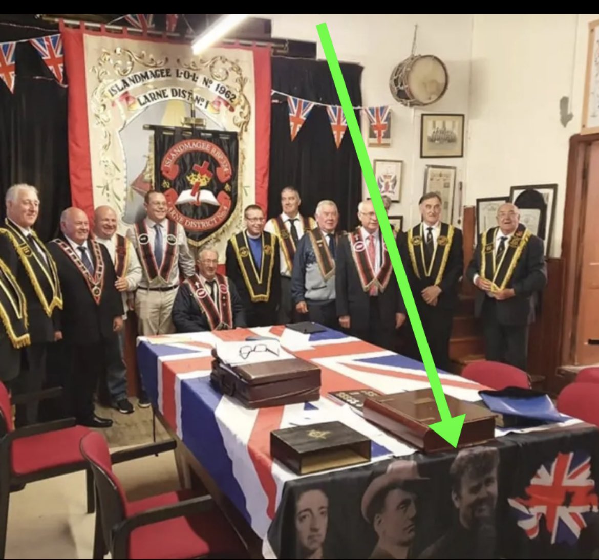 belfastbhoy1961's tweet photo. Drumcree orange men have a Michael stone poster in their hall ? Surely not ? https://t.co/RZHJVEWvtJ