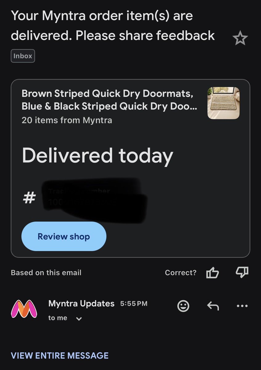 Nishant_rawat01's tweet photo. Biggest scam by @myntra @MyntraSupport 
Ordered 20 pcs and paid ₹588 for the whole order. Received only 1 pc and I raised the request for the full order. Later they provided refund in the name of resolution but look at the amount. ₹8 only. So I paid ₹580 for a shitty doormat? https://t.co/f2hPhtUQbT