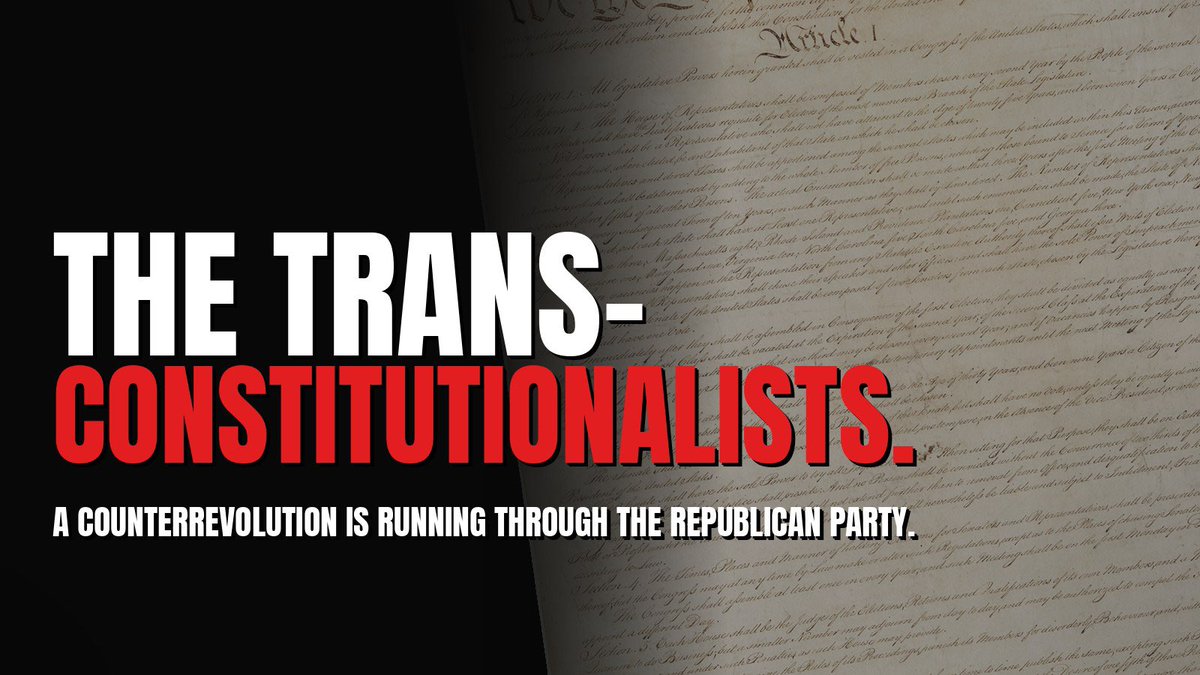 realmikolson's tweet photo. 🚨 NEW ARTICLE from @DefiyantlyFree via @RevereSignal: 

This one is a MUST READ. 

Title: The Trans-Constitutionalists

Excerpt: 

“The woke right derives its name from its love affair with leftist debate tactics. They do not engage with any of the factual claims asserted against members of their friend group. Instead, they redefine the debate publicly so they can run a long and vicious struggle session against anyone who dares to stand up to them.
They use all the woke left’s tricks during this struggle session. They redefine the terms of engagement, proceed with ad hominem attacks, threaten social extinction, and then make sure to insinuate that the person who reported on fact-based examples of extremism within the Republican ranks is actually responsible for any hypothetical violence that will ensue.

Their viciousness is directly proportionate to their guilt because the postliberal project can only survive if they trick conservatives into redefining what it means to be a conservative. So they circle the wagons around lies, gaslighting, and generally moronic authoritarian ideas. They do not defend the ideas. Instead, they attack the messenger.
The result is that regular conservatives are lost in a sea of online battles where the winner is decided by foreign bots, fake ratios, and a culture that rewards the meanest, most abrasive response instead of the one rooted in actual truth.

The rest of this article will lay out factual claims that prove beyond a shadow of a doubt that, in 2019, a hostile takeover of the conservative movement was initiated by people of different ideological beliefs. Some may dabble in a love of fascism, others dabble in the ideas of esoteric Russian pseudo-philosopher Alexander Dugin, and some even dabble in their love of feudalism and monarchy.

Where they all converge is the Constitution.
They must prove to conservatives that the Constitution is a product of secular liberalism, that individual rights are a product of Christian Zionists, and that America is a blood-and-soil nation that must be governed according to man’s vague notions of the common good, untethered from the idea of covenant.
Why?

Well, because America is a covenantal constitutional republic.

Classical liberalism was not the only thing that influenced the Founders. They want to make Christian conservatives believe America is secular, not Christian enough, and in need of authoritarians who will restore Christendom in America.

They are, of course, as delusional as they are childish.

America was founded on Political Protestantism™, the political doctrine that translates biblical covenant, individual conscience, limited temporal authority, and divided jurisdiction into a cohesive framework of constitutional government…”

To keep reading, click the link in quoted tweet below!

��

 https://t.co/a0jqD4LzSM