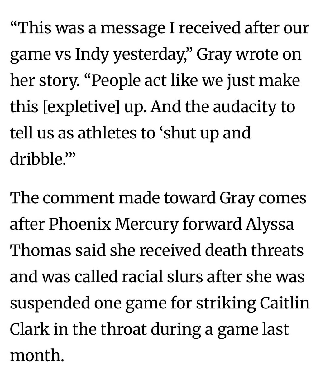 Sportsgenius757's tweet photo. @1971ThatGuy @drich142428 @Tchumbe96 @WNBA Two are from opposing players, one is from fever head coach condemning the fans and 2 r a couple fans being hateful towards draftee raven Johnson https://t.co/7jOtYwVSpS