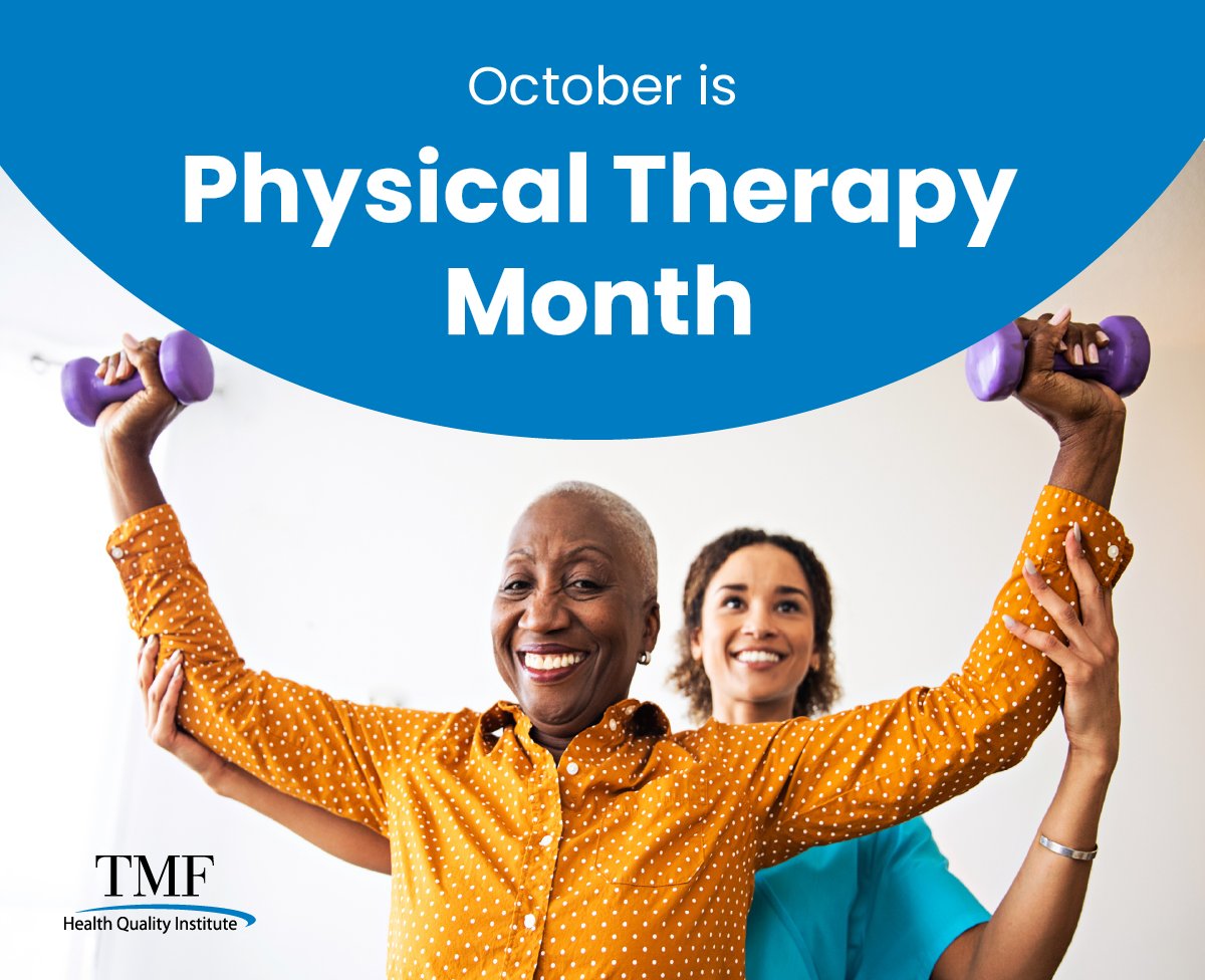 TMFNetworks's tweet photo. Staying active and independent is an important part of healthy aging. Physical therapy can help older adults improve strength, balance and mobility, making it easier to safely manage daily activities.

Physical therapists and physical therapist assistants support people at every stage of life, including recovery from illness, injury or surgery. This month, we recognize and thank them for helping to keep our communities moving! 

#PhysicalTherapyMonth