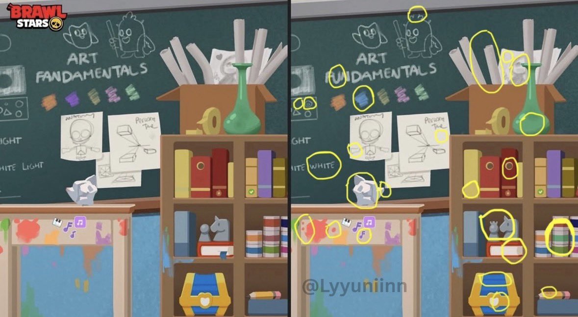 Lyyuniin's tweet photo. @BrawlStars 25 differences 📚 #BrawlStars and #Duolingo https://t.co/eRCb0ueouf
