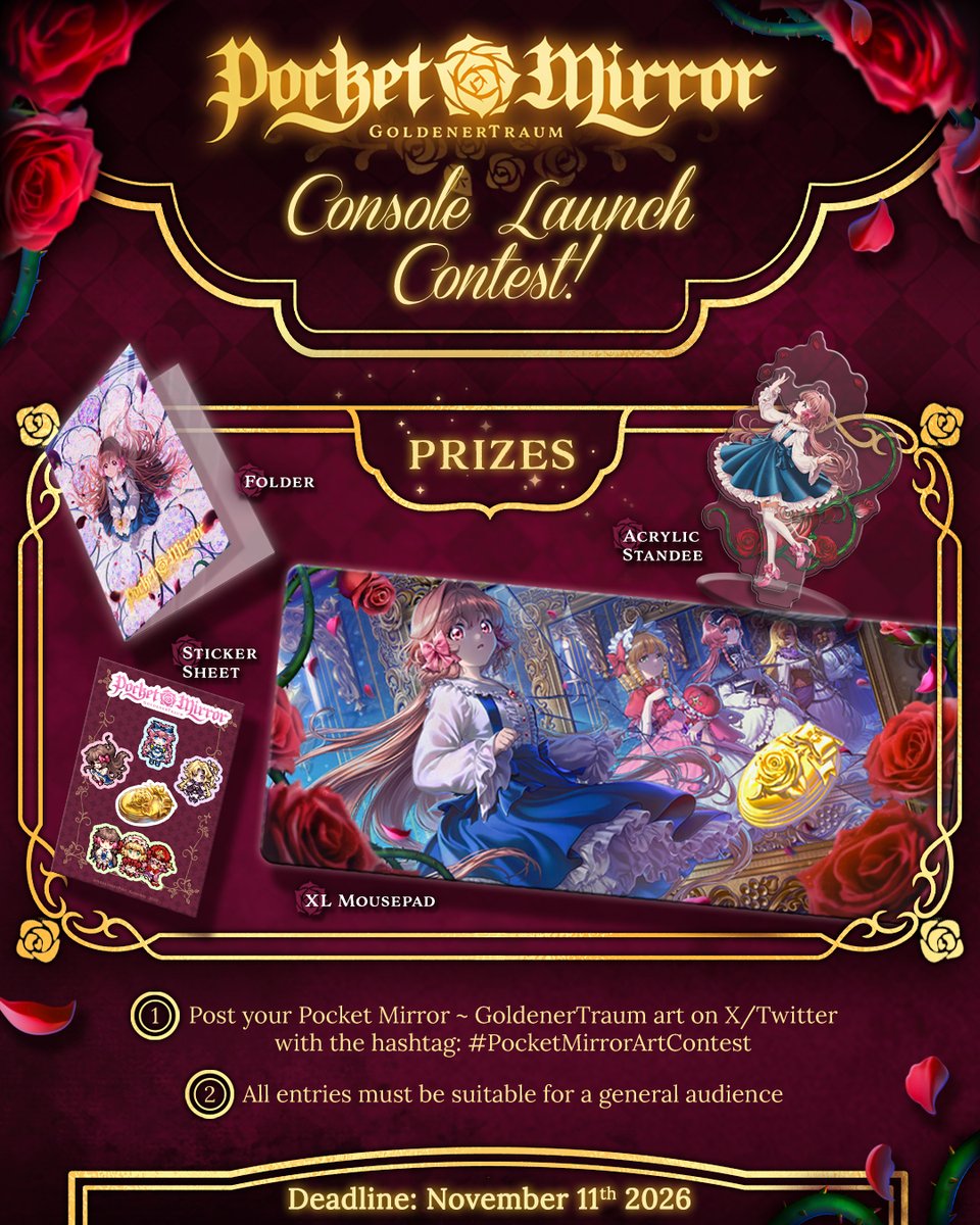 KOMODO_Games_HI's tweet photo. Pocket Mirror ~ Goldenertraum is heading to console, and to celebrate, we're holding a Halloween Illustration Contest!

Enter by posting your best Halloween Party themed Pocket Mirror fanart on X with the hashtag #PocketMirrorArtContest before November 11th for your chance to win!

Be sure to read the full rules here: https://t.co/1cseFrk3Yk