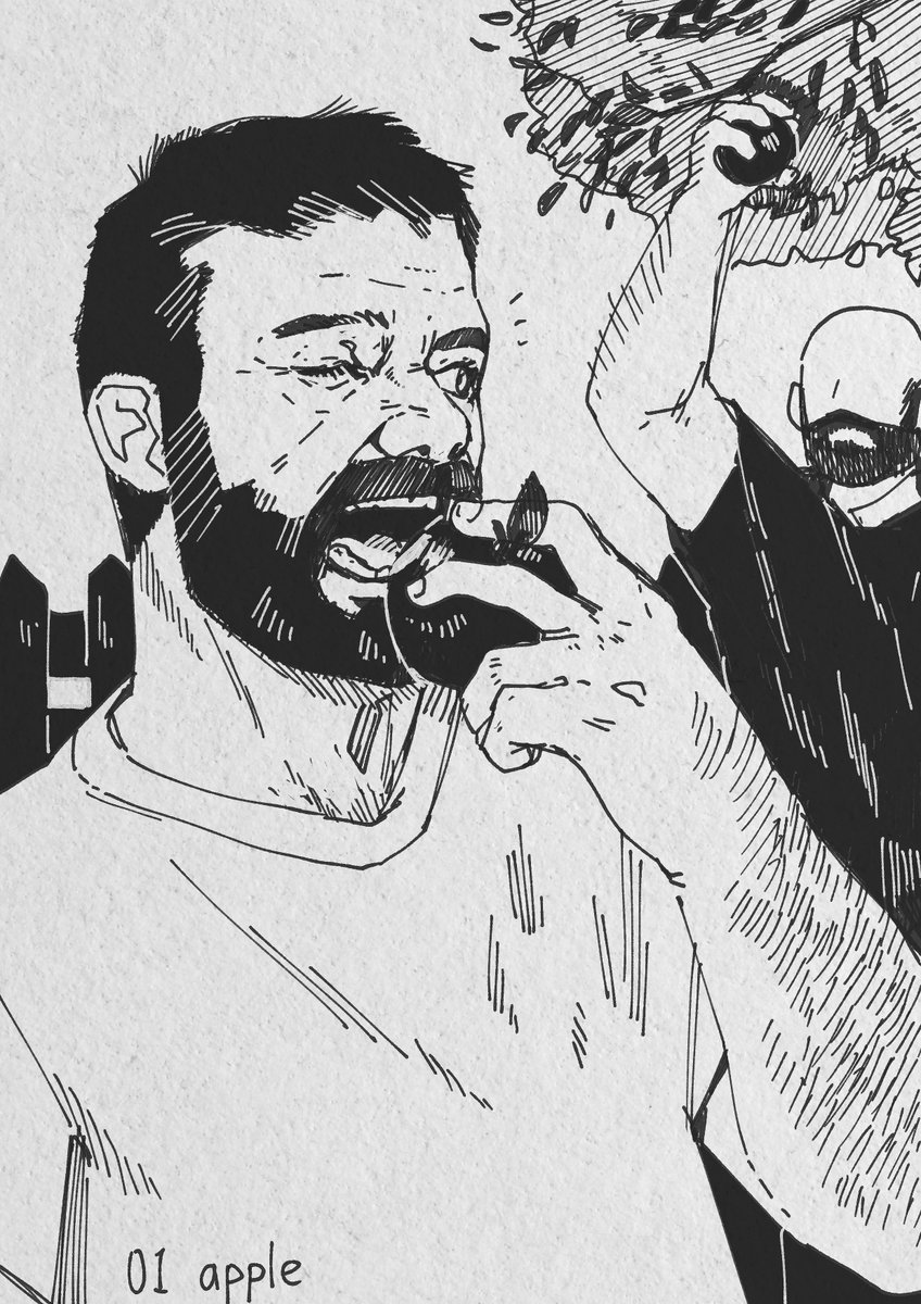 casty_art's tweet photo. Hello @inktober ✨️ day 1 – apple 🍎
#inktober #gaytober #gayart #bears #digitalink https://t.co/1otpk1TDQZ