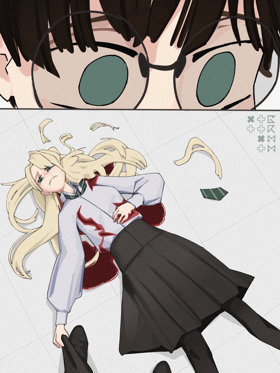 grimoire_eis's tweet photo. average hogwarts couple fight https://t.co/yItzgMGf6d