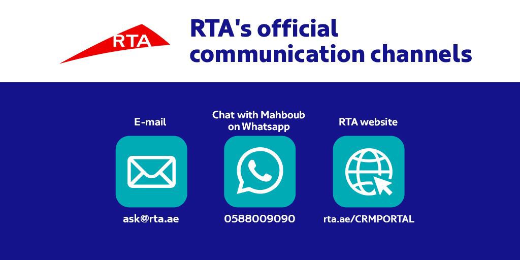 rta_dubai's tweet photo. @SinojBaskaran Kindly note that you can contact us and register your request directly through the following channels, to investigate and do the needful: https://t.co/mczKxrRcdA