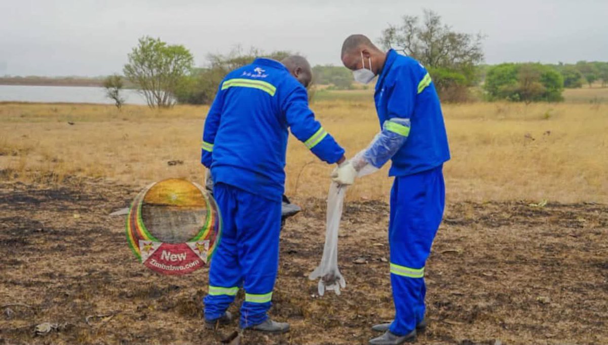 CrimeWatchZW's tweet photo. After the black plastic bags ran out, the team cleaning up the Marondera helicopter crash site began using gloves to collect and carry human remains.

It is shocking to think that the remains of a millionaire who donated close to US$50 million in vehicles and cash gifts ended up being collected using plastic bags and gloves.

📸 News Zimbabwe 
📸 ZimLive