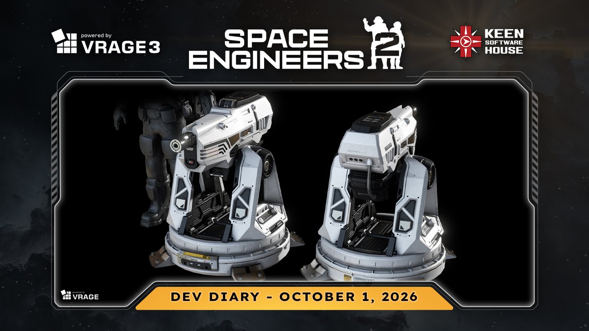 marek_rosa's tweet photo. My new Dev Diary is out!

🔶 SE1: Missile-lock automation & 3× longer conveyors
🔶 Colorful icons + a ModSDK tool for modders
🔶 Warfare 3 Pack: Warhead Type II & Decorative Intake Blocks
🔶 SE2: Interior turret, NPC cover shooting, ragdolls & weapon recoil

Link in comments 👉

Question: Do you use automation and engineering in ship combat?