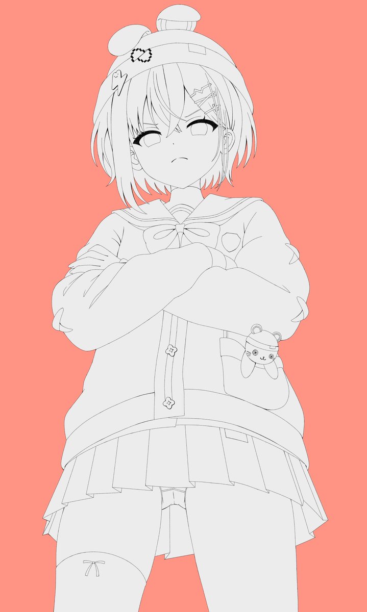 hoppihoppy07's tweet photo. #にこにこになる絵

例のFAの線画でございます！

さてみなさん。夏も終わり寒くなってきましたね。体調を崩すことも多くなったと思います。実際私も最近は体の調子が優れずイラストの進捗具合も下がっておりました。しかし！このイラストだけは絶対に仕上げたい！その思いでラフから線画まで一気に進めた次第でございます！残りは色塗りのみ！完成までもう少しお待ちを✨
今回はガチで色を塗らず簡単塗りで行くつもりなので、近いうちに完成を投稿する予定です。

・・・ところで話は変わりますが・・・みなさんは初手でどこに目が行ったのか教えてもらってもいいですか？←