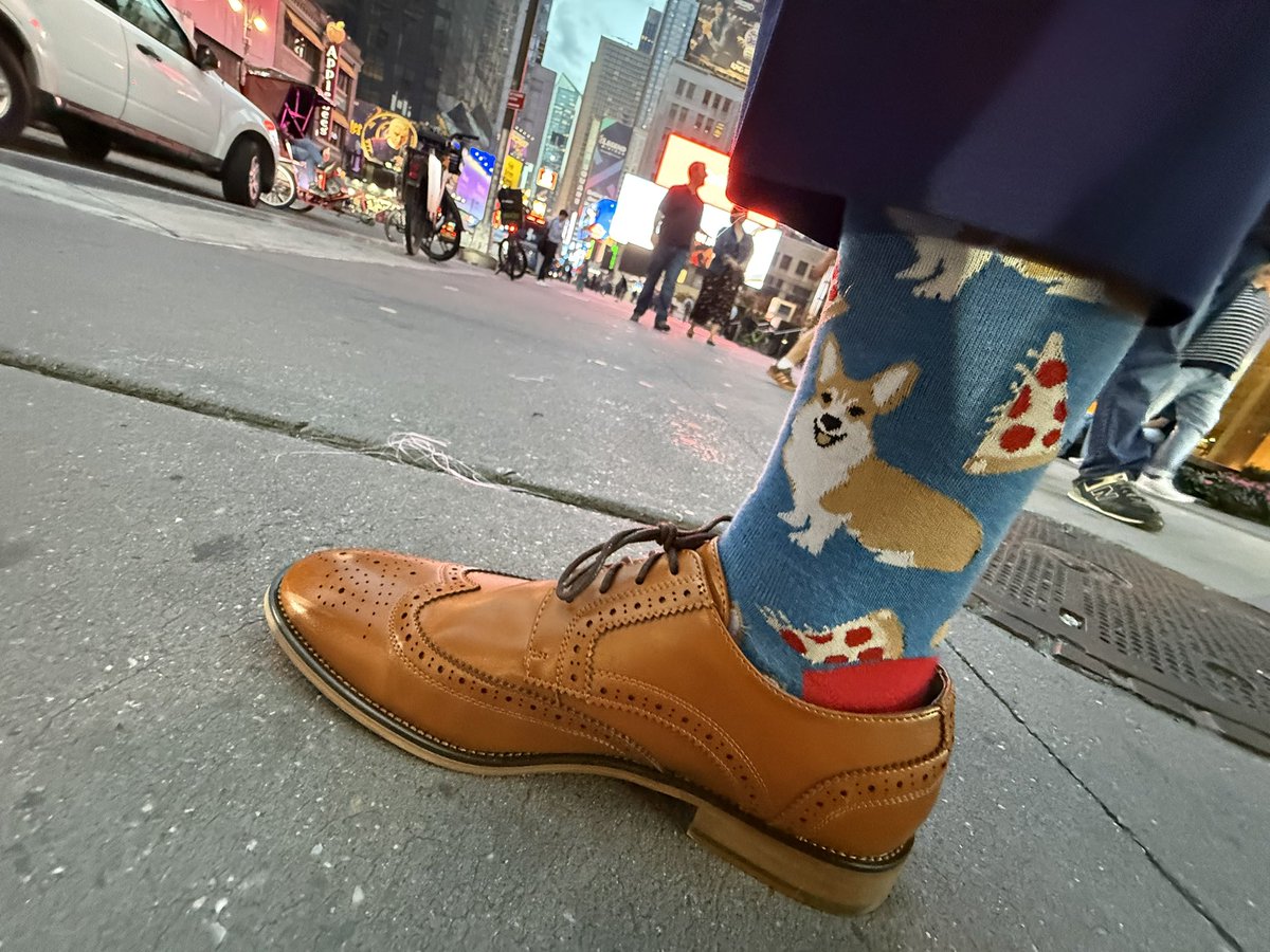 corgi_chicago's tweet photo. Corgi sock game. Pizza ones given in NY. Need them on tight as @UseCorgi is on the move. @CorgiInvest https://t.co/6354jOZgtX