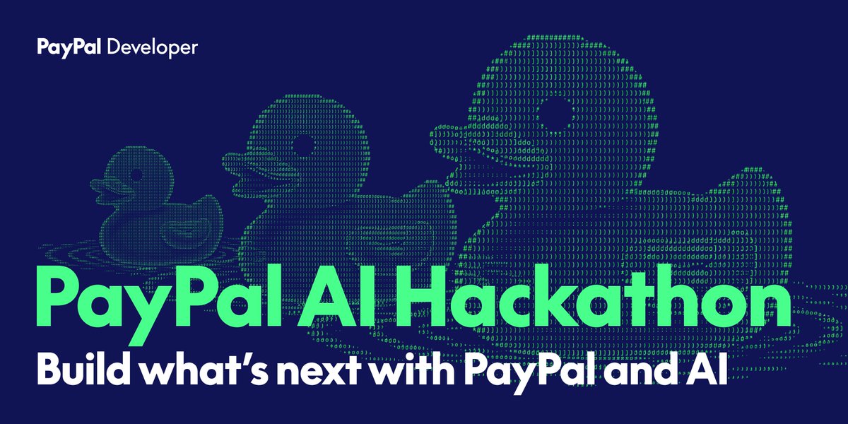 devpost's tweet photo. PayPal AI Hackathon is now live on Devpost. This hackathon's for developers, designers, students, and anyone who calls themselves a builder to experiment with how people, businesses, and AI agents interact with payments 👀 https://t.co/QVZhbysjnZ