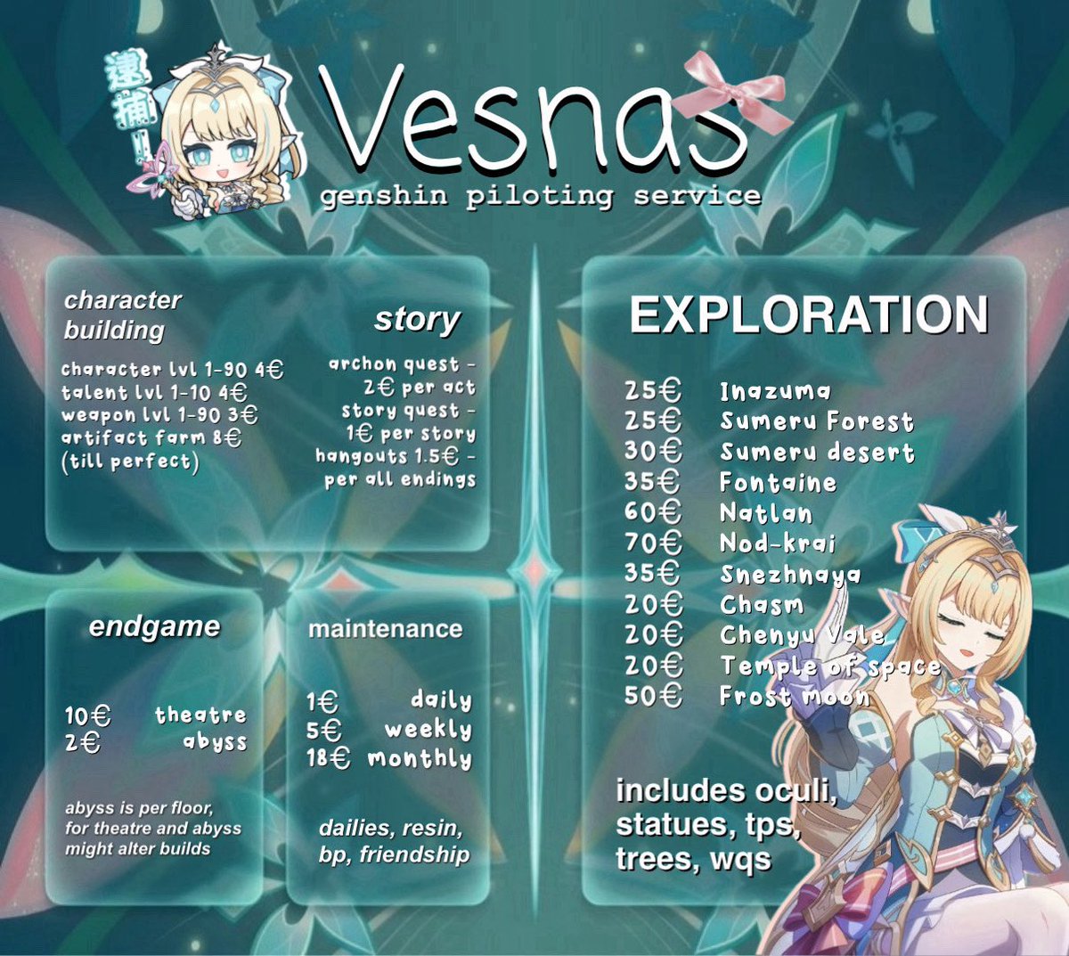 vesnaservice's tweet photo. ── .✦ hello followers of the tsaritsa ‧˚ᵎᵎ welcome to vesnas piloting service 𑣲

i offer :
• exploration 
• story progression 
• character building 
• maintenance + extra

limited slots ಄ dm to see if available ݁ ˖Ი𐑼⋆ . https://t.co/pUCJAR1hjB