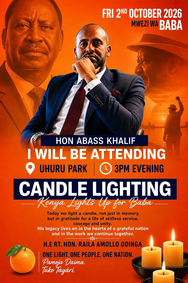 HonAbassKhalif_'s tweet photo. Form ya kesho. Tomorrow we light a candle in honour of  RT Hon Raila Odinga (Baba) https://t.co/GZPRDGPQaO
