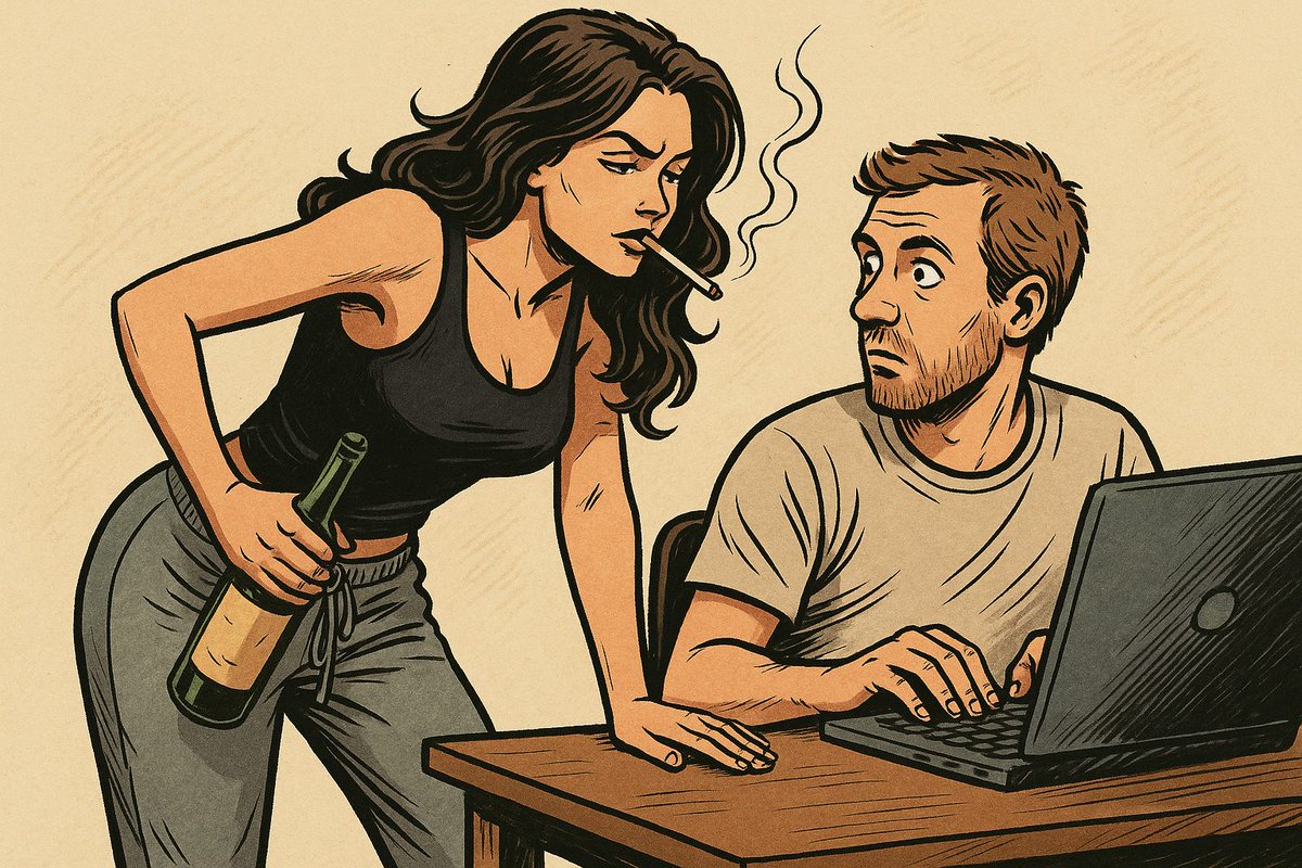 ErickPoladov's tweet photo. My muse proposed a love triangle story. By page five, she blurted out:
- Well, she's quite the slut, isn't she!
#WriterTwitter #WritingCommunity #amwriting https://t.co/FQ3mIpXbsI