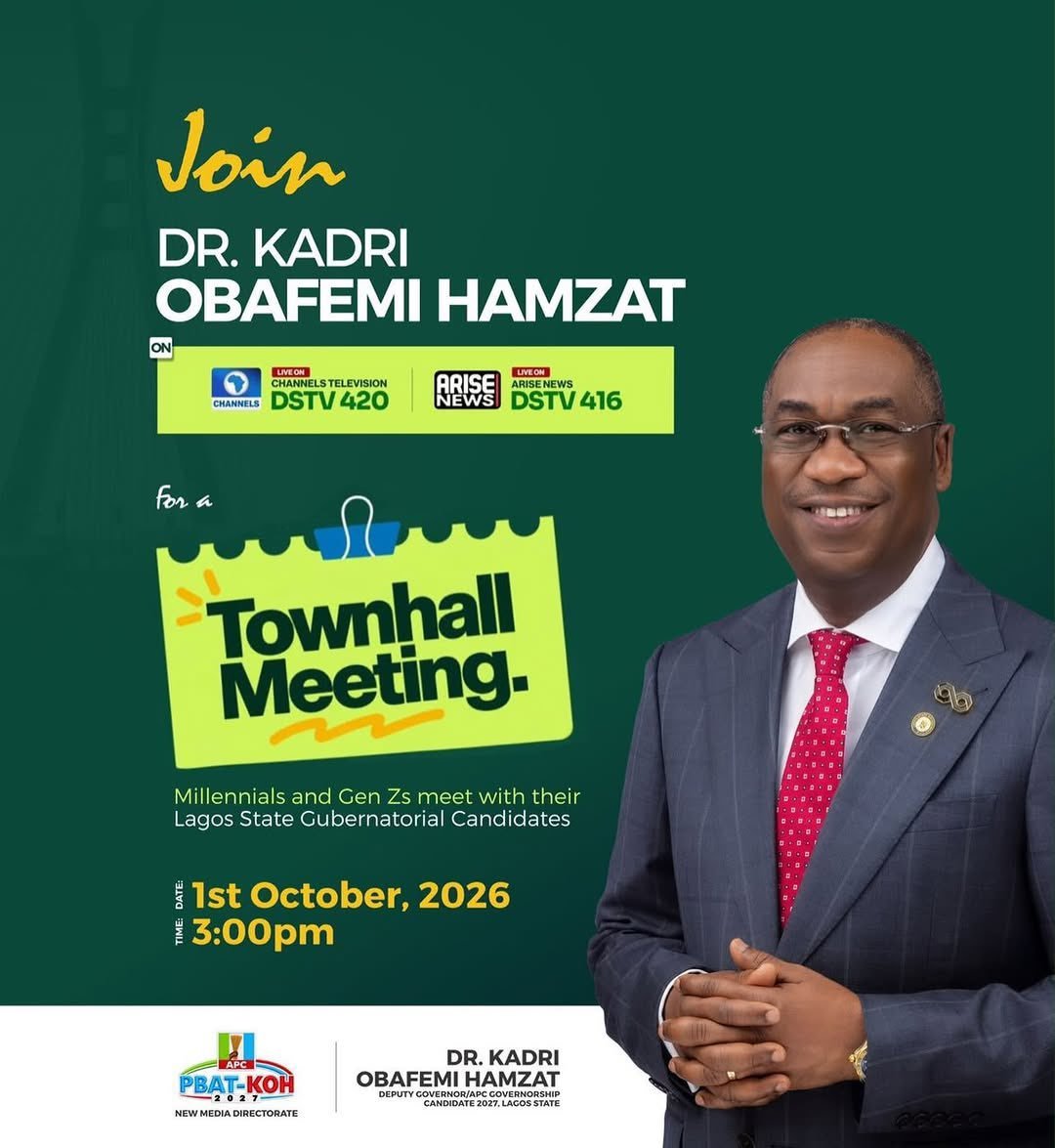 WESTCURATOR_'s tweet photo. One of my core vision for Lagos state is that the time it takes you to go from one place to another currently will reduce in the next few years if elected as Governor. 

Dr. Kadiri Obafemi Hamzat (@drobafemihamzat) https://t.co/Tee1qakGr6