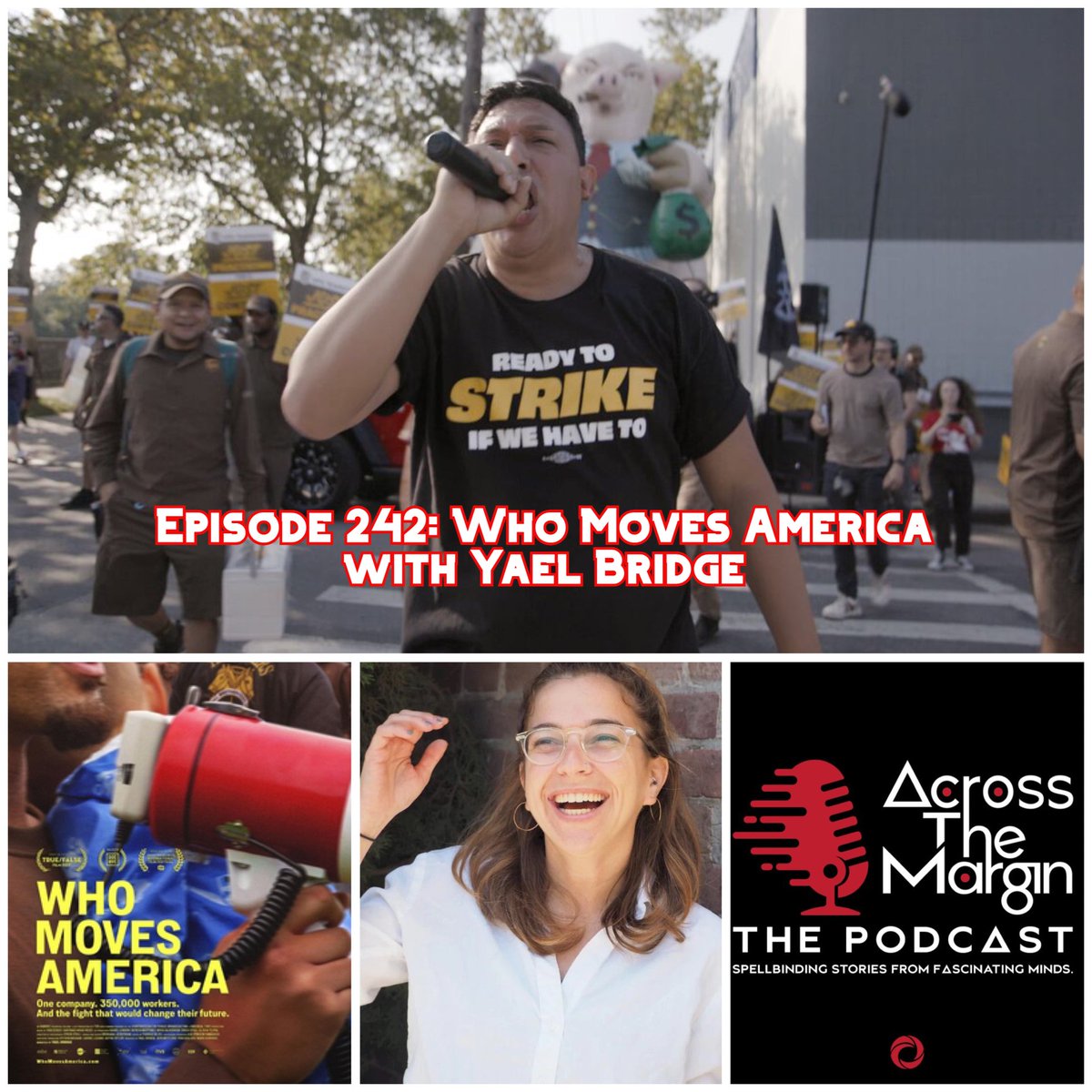 acrossthemargin's tweet photo. Across The Margin : The Podcast explores how collective action can help shape the future of labor with the director of Who Moves America, Yael Bridge. @WhoMovesAmerica @osirispod #Unions #YaelBridge  #WhoMovesAmerica 
Apple:https://t.co/luv0FwIQzk
Spotify:https://t.co/ntKjMXucSE https://t.co/UetD64yaMl
