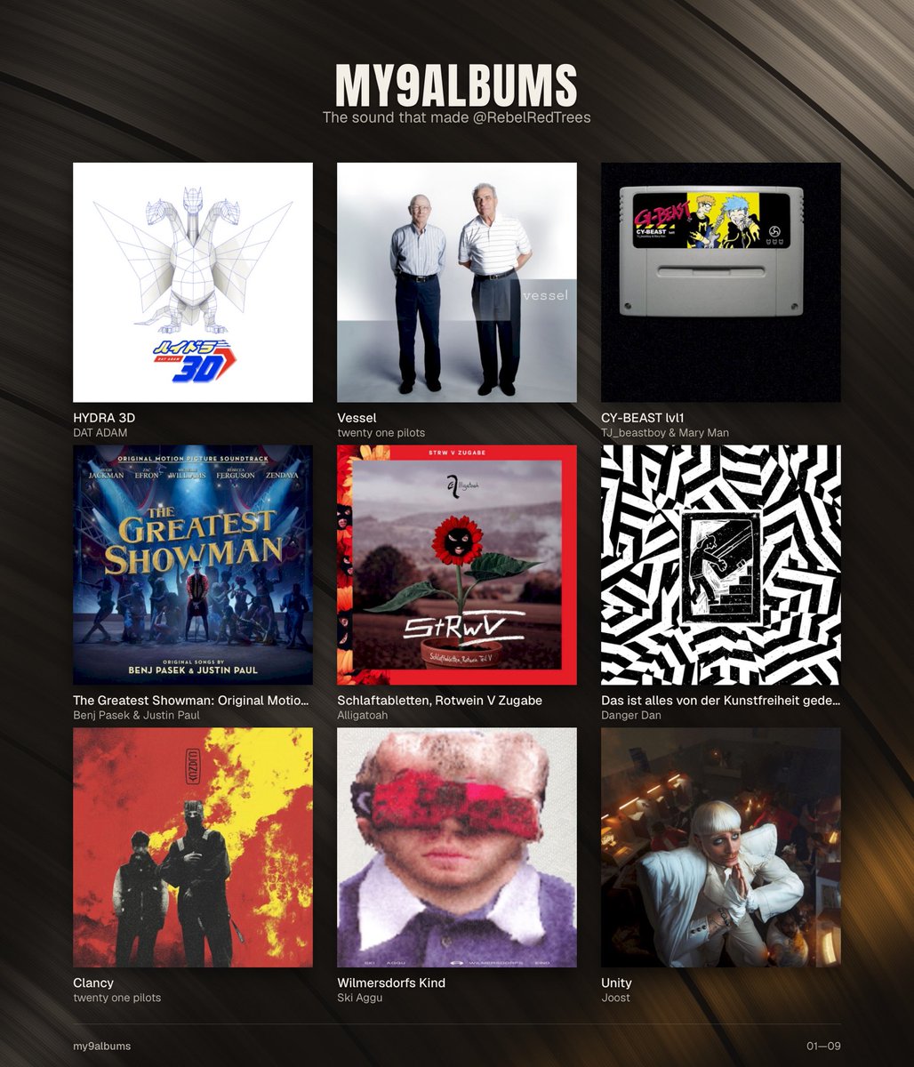 RebelRedTrees's tweet photo. My albums that shaped me
(How did you know I‘m German?) https://t.co/poRWHO7lEg