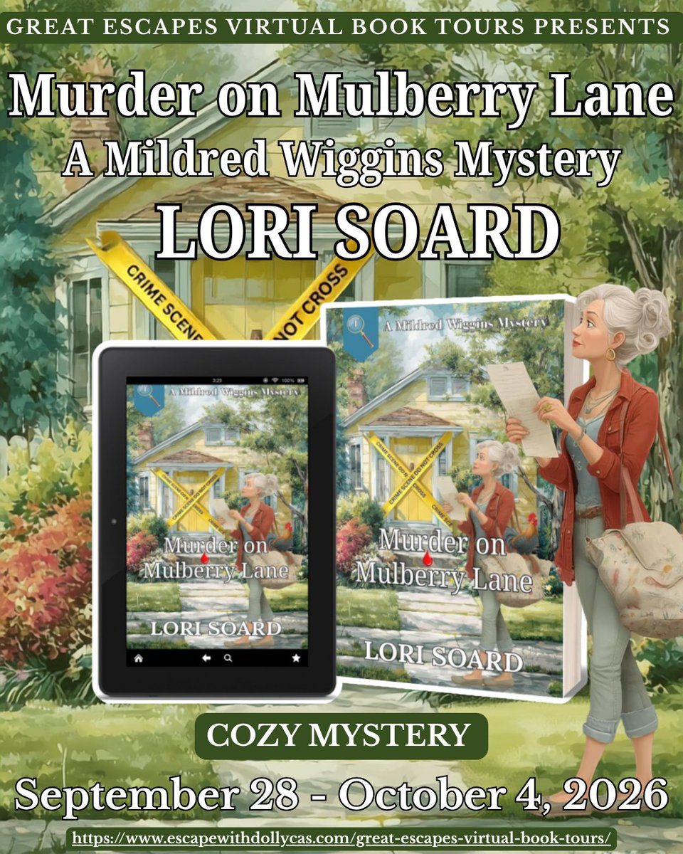dollycas's tweet photo. Murder on Mulberry Lane (Mildred Wiggins Cozy Mysteries) by Lori Soard #Review #Giveaway #GreatEscapesBookTour @LoriSoard

https://t.co/K5IsULJud5 https://t.co/nsgmNzMcaT