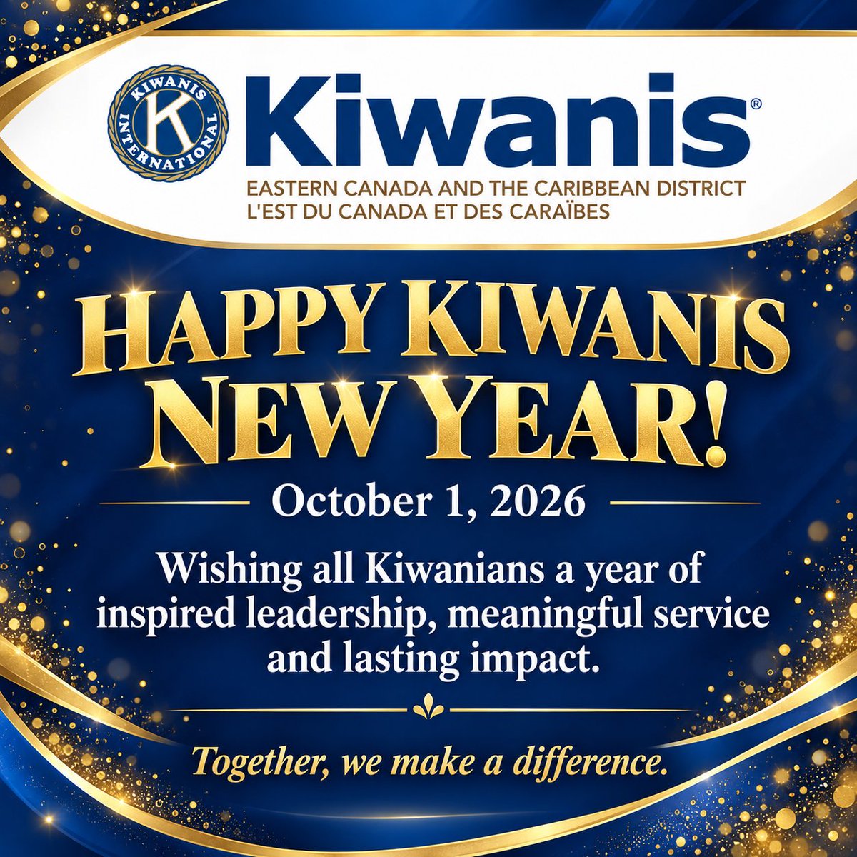 ecckiwanis's tweet photo. Happy Kiwanis New Year! 🎉

Wishing all Kiwanians across the Eastern Canada &amp; the Caribbean District - and around the world - a year filled with inspired leadership, meaningful service, and lasting impact. Together, we make a difference.

#Kiwanis #KiwanisNewYear #KidsNeedKiwanis https://t.co/SnlBeIjEIu
