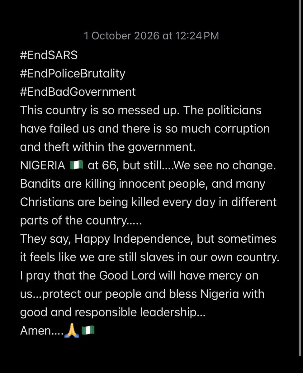 Demechiater's tweet photo. #EndSARS #EndPoliceBrutality #EndBadGovernment
This country is so messed up. The politicians have failed us… https://t.co/WJc1n3pQrm