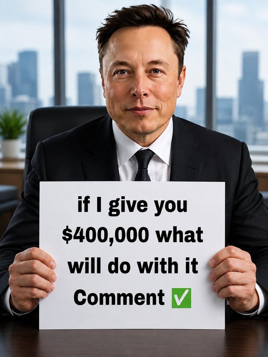 3loninnovation's tweet photo. Elon Musk just gave you $400,000. What's your first move? 🤔

A. Buy a dream house 🏠
B. Invest it all 📈
C. Travel the world 🌍
D. Start a business 🚀 https://t.co/G142g8Md9x