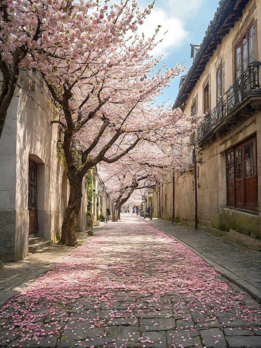 Leggel0's tweet photo. Esta maana, el sol brilla suavemente, y la primavera trae aroma de flores por toda la calle. Un día perfecto para caminar y respirar aire fresco. https://t.co/qnRTzGkkDN