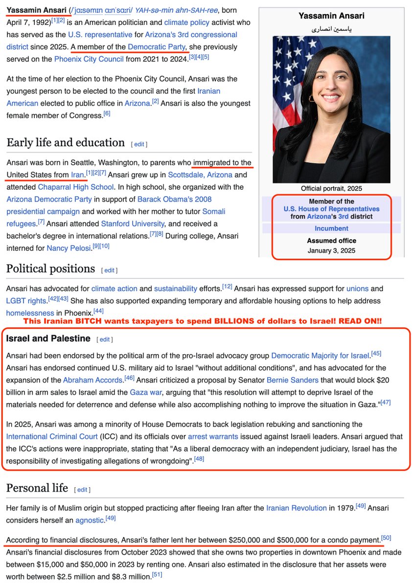 sarconzi23's tweet photo. @StockHustle85 @RT_Breaking_ Vote this evil Iranian out of Congress. WTF is a Middle East woman doing in our govt!? This evil bych is sends millions of American tax money to lsraeI. How has no one exposed this frauduIent bych yet!? https://t.co/vgyjrlqD1D