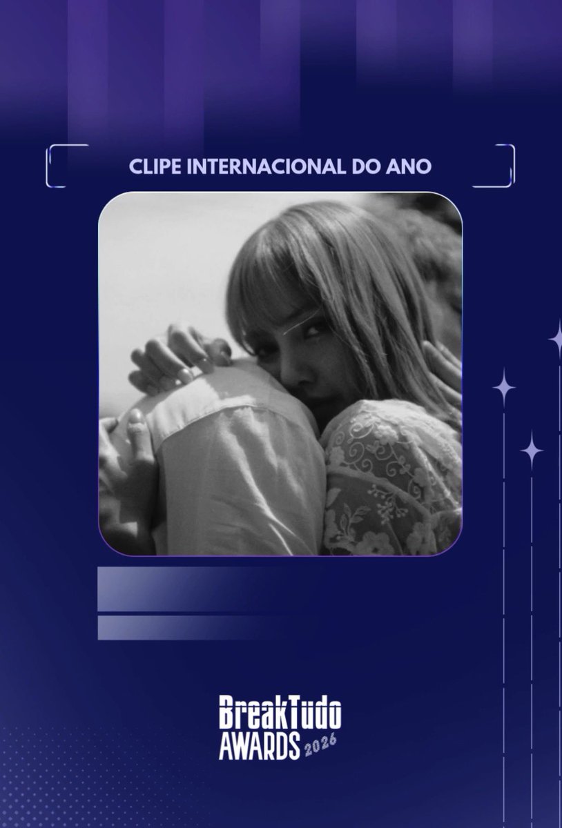 PortalLalisa's tweet photo. 🇧🇷 #LISA está indicada a ARTISTA ASIÁTICO e CLIPE INTERNACIONAL DO ANO com DREAM no BreakTudo Awards 2026! 🏆

🗳️ A votação é ilimitada e acontece de 17 de setembro a 17 de outubro.

Vá direto para cada categoria:
Artista Asiático | https://t.co/Kz9kck6qoN
Clipe Internacional do Ano | https://t.co/DRBG9TPTWL

Vamos garantir todo o nosso apoio à LISA! 🖤