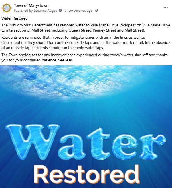TownofMarystown's tweet photo. https://t.co/N7hAu5is7F