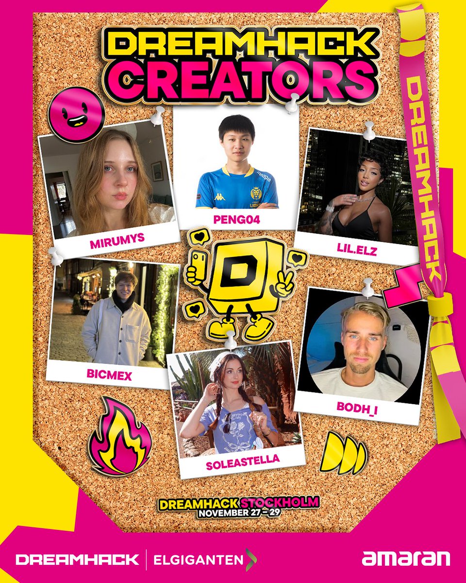 DreamHack's tweet photo. We’re experiencing technical difficulties...
...the creator lineup won’t stop growing 📈

@centanetv, @jessydelua, @snowmarite, @NatiTTV, @dinziatv, @pixelette22, @luuminizer, @silkt0n, @malnoxxtv, @bicmex, @ellaamcl, @MidPeng, Big Yellow, MichelleR, MiiKo, Bodh_i, mirumys, soleastella
