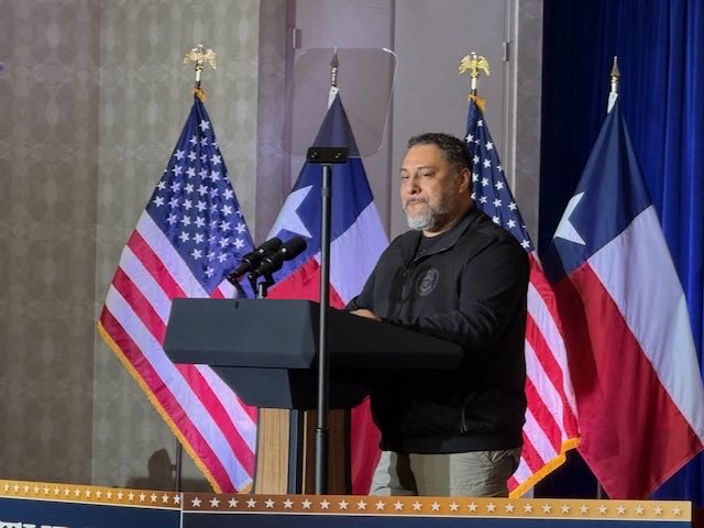 BPUnion's tweet photo. Great honor to meet with @VP Vance & speak at the “Rally in the Valley” supporting the next Congressman for District 34 @EricDFloress! What a great opportunity to showcase the #RGV and the broad support from the #MAGA base in deep South Texas, where we all identify as AMERICANS! The Hispanic community came out in full force to support the @POTUS Trump agenda!
