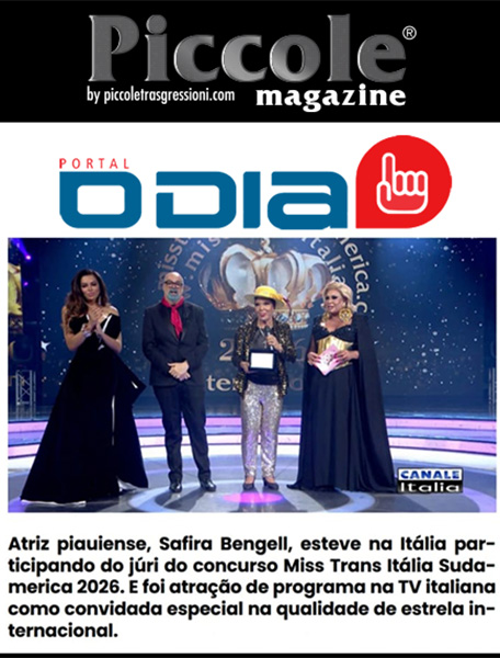 PiccoleMag's tweet photo. Safira Bengell protagonista in Italia tra spettacolo, televisione e Miss Trans Italia Sud America 2026
Leggi l'articolo: https://t.co/m0DvWKVZLr
#MissTransItaliaInternational2026 #MissTransItalia #Eleganza #Bellezza #Evento #PiccoleMagazine #CanaleItalia71 https://t.co/lyENLhDevW