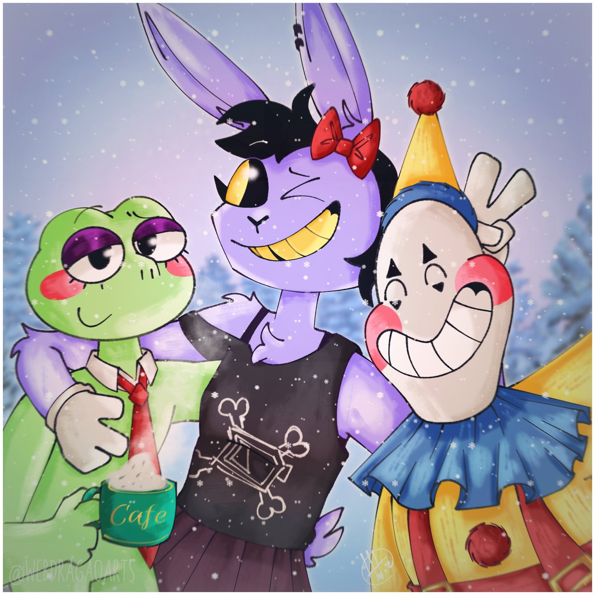 webdragaoarts's tweet photo. DIGITALTOBER 2026 - Day 01 - Friends

AAAAHHHH NAO TO ACREDITANDO QUE JA ESTAMOS EM OUTUBRO 😭😭😭😭 espero que esse mês eu não me cobre tanto igual ano passado... Enfim, bom inktober para todos!!

#digitaltober2026 #tadc #ribbit #jax #kaufmo https://t.co/C7rQMBg0jK