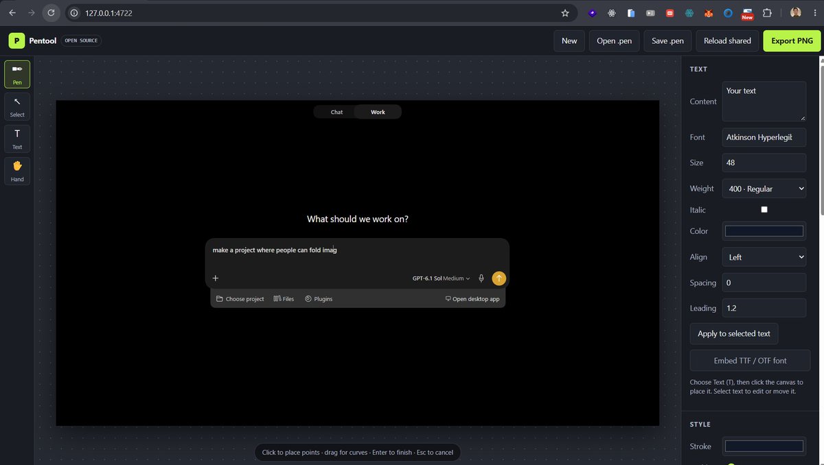 itsrealakm's tweet photo. codex + gpt6.1 sol + pentool gg  

this is what the model produce 

so I verified myself that u can use pentoolgg for 

UIUX design 
LOGO design 

0.3.0 is coming soon will support better search+editing across layers https://t.co/2BXU6InSBq