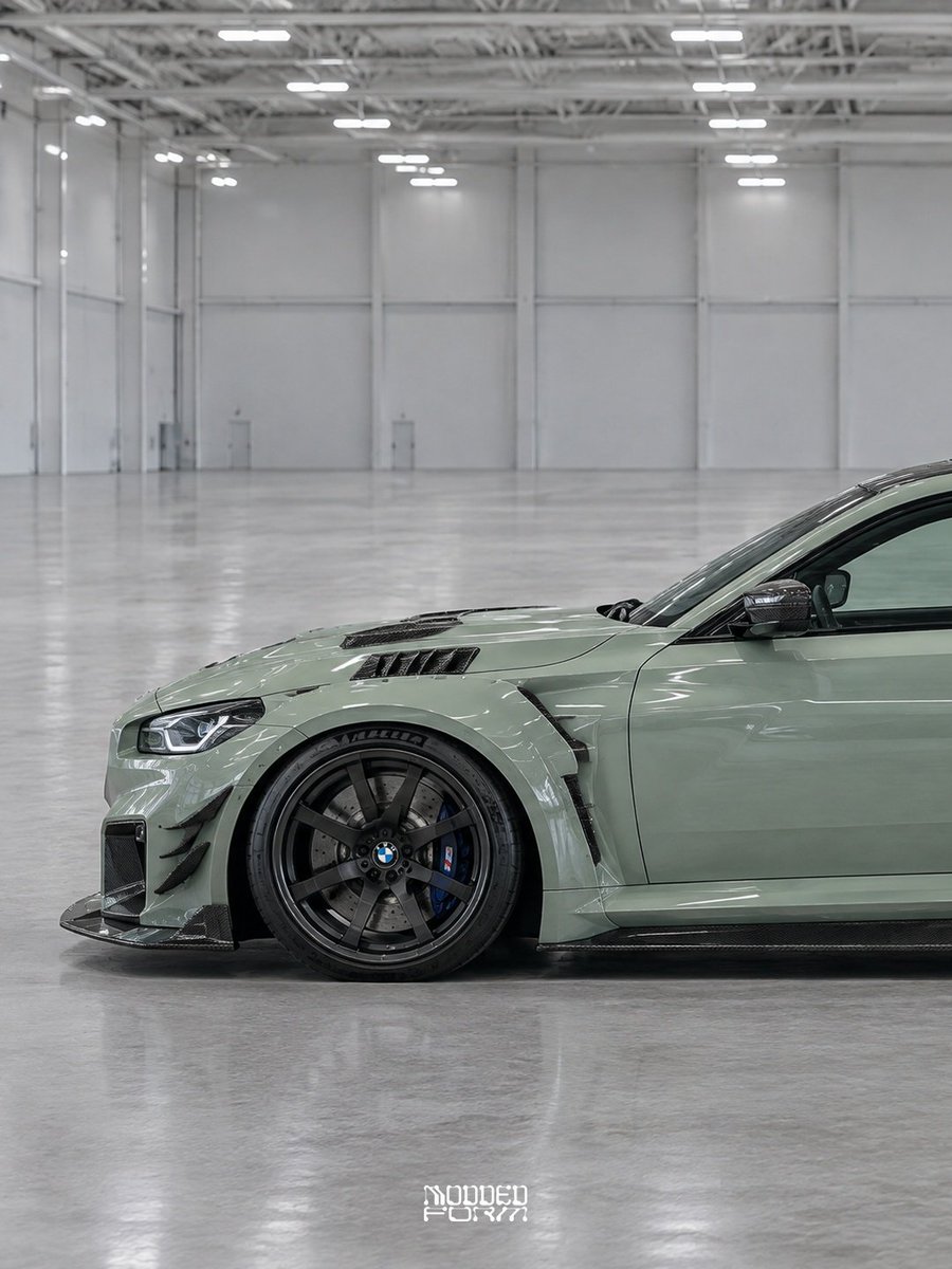 moddedform's tweet photo. BMW M2 G87 'Sage Green' https://t.co/f8JQSV3ClH