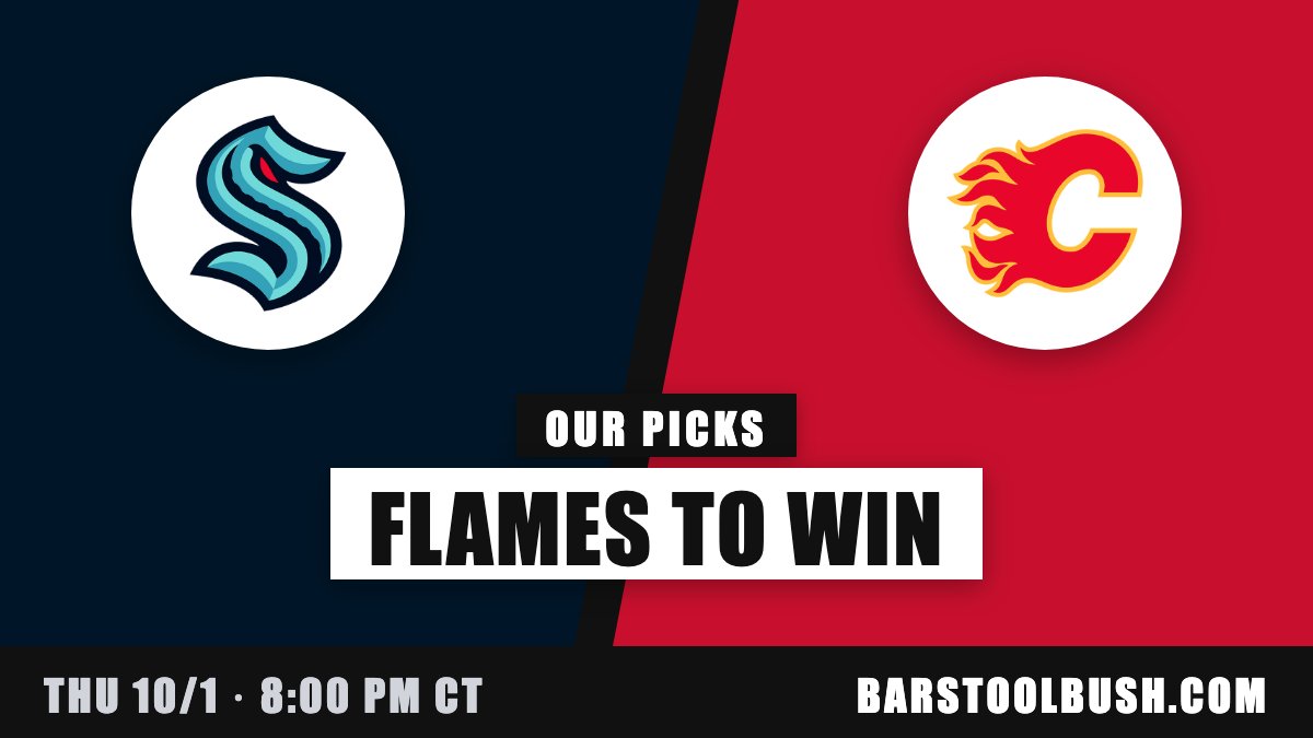 barstool_bush's tweet photo. Seattle Kraken at Calgary Flames · Thu 8:00 PM CT

Our picks:
Calgary Flames to win
Calgary Flames -1.5
Under 5.5

https://t.co/Pz6ghPs0Y0 https://t.co/HS6ImV7OA1
