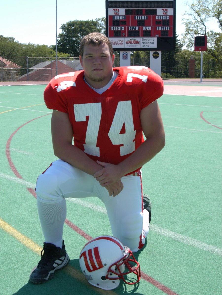 WittFootball's tweet photo. Chad Thompson was an ironman on the Tigers’ offensive line, starting 36 games and helping Wittenberg to a 41-7 record, 2 NCAC titles and 3 NCAA Tournament appearances. A 3x First-Team All-NCAC and 2x All-American, Thompson joins the Hall of Honor Class of 2026. 

#TigerUp #TBT https://t.co/Yw6fwcB4eC
