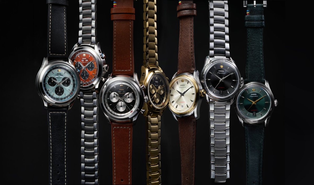 LOguy1953's tweet photo. Fossil's new Swiss line, Signature CS-1, early preview on the Windup NYC exhibitor page. Swiss movements, domed sapphire, and a triple-calendar chrono. Vintage/MCM Case Study House-inspired design. Elevated quality &amp; best-looking product they've made in years. $FOSL https://t.co/WZvAkf8vH3