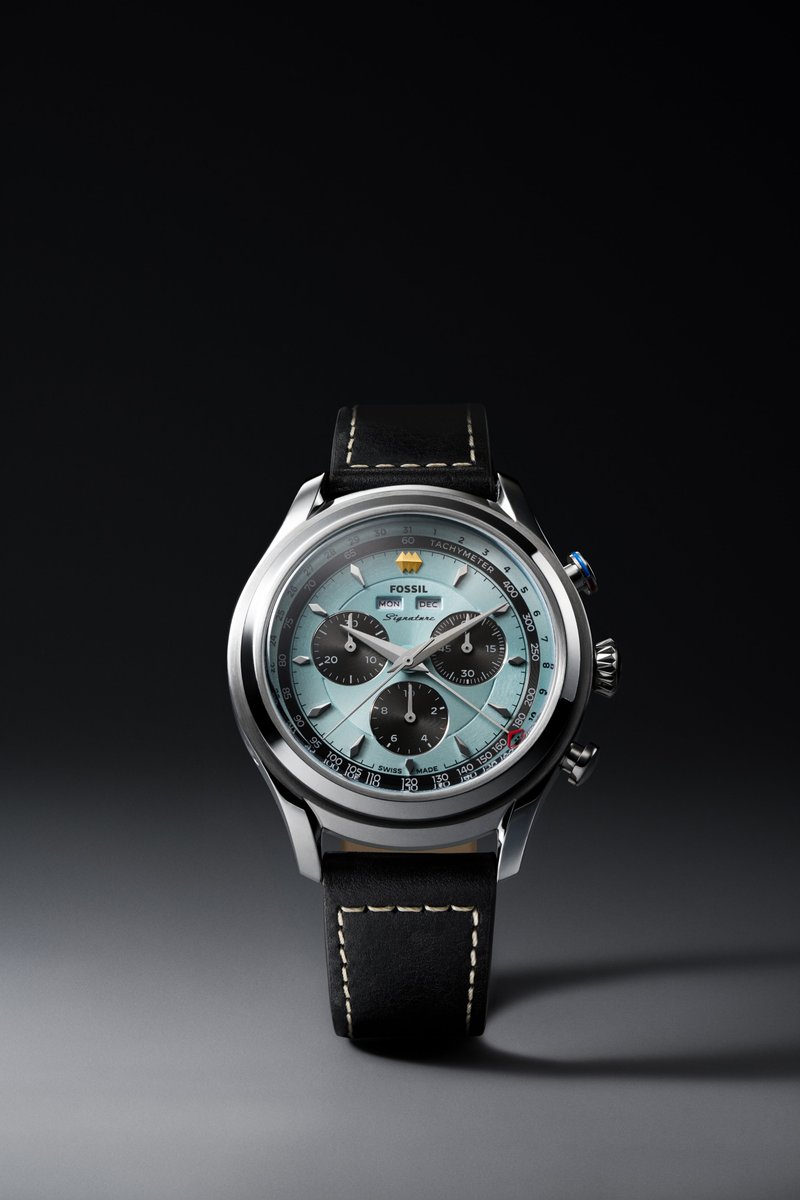 LOguy1953's tweet photo. Fossil's new Swiss line, Signature CS-1, early preview on the Windup NYC exhibitor page. Swiss movements, domed sapphire, and a triple-calendar chrono. Vintage/MCM Case Study House-inspired design. Elevated quality &amp; best-looking product they've made in years. $FOSL https://t.co/WZvAkf8vH3
