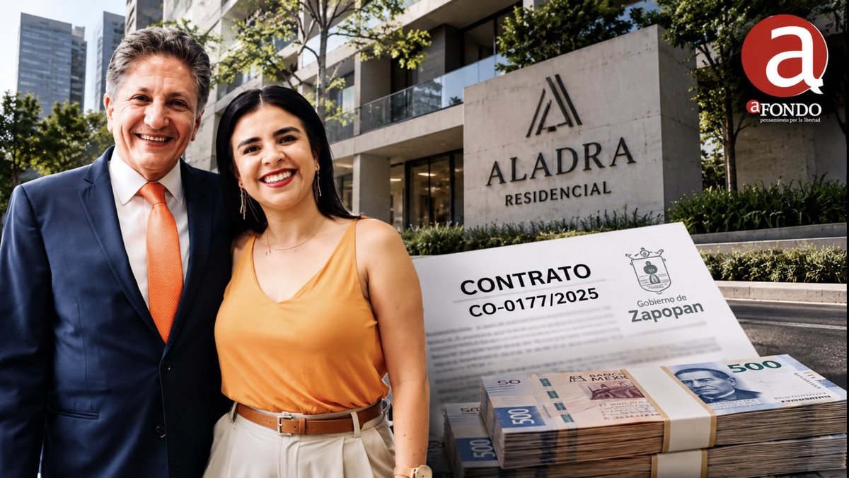 afondoJAL's tweet photo. Isaura Amador vive en Aladra; El Ayuntamiento le paga al mismo desarrollo, por contrato directo la renta de sus oficinas.

Por Iván García Medina 
“Ana @isauraamadorn Nieto vive en Aladra Residencial, el desarrollo que le financió el departamento. 
El Ayuntamiento de @ZapopanGob le paga a ese mismo grupo, por adjudicación directa, más de 15.5 millones de pesos por la renta de sus oficinas”. 
https://t.co/7nvnDWoP0z
