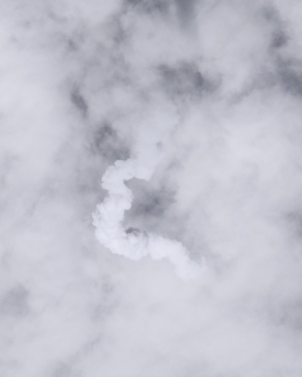 astro_anil's tweet photo. Crew-13 launch as seen from their destination.  Photo wizardry by Dubrov.  See you soon Watty, Luke, Josh, and Sergey. https://t.co/1wiO1KTbHu